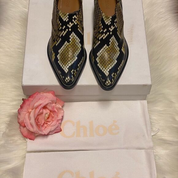 Chloe Sunny Brown Leather Embossed - Picture 2 of 12